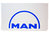 016-1332 Faldilla blanca + Logo MAN azul 600x350 mm