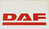 016-1337 Faldilla blanca + Logo DAF Rojo 600x350 mm